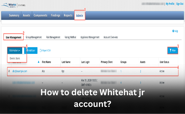 How to delete Whitehat jr account?
