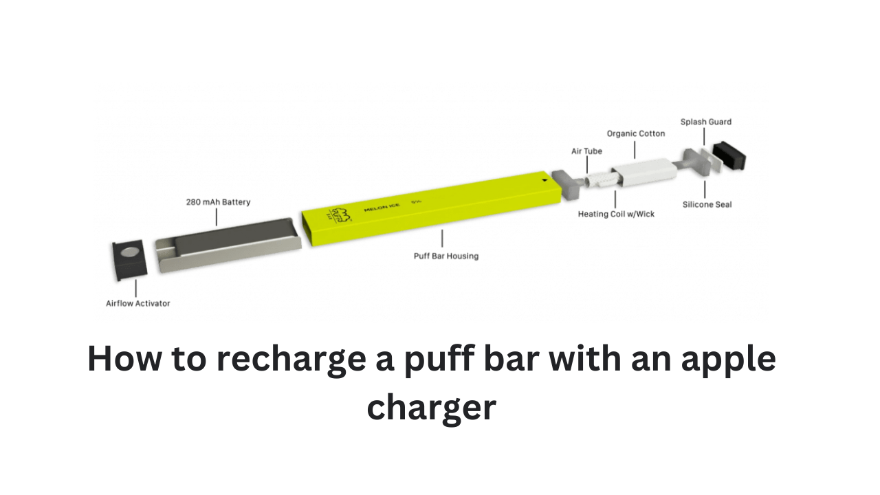 How to recharge a puff bar with an apple charger