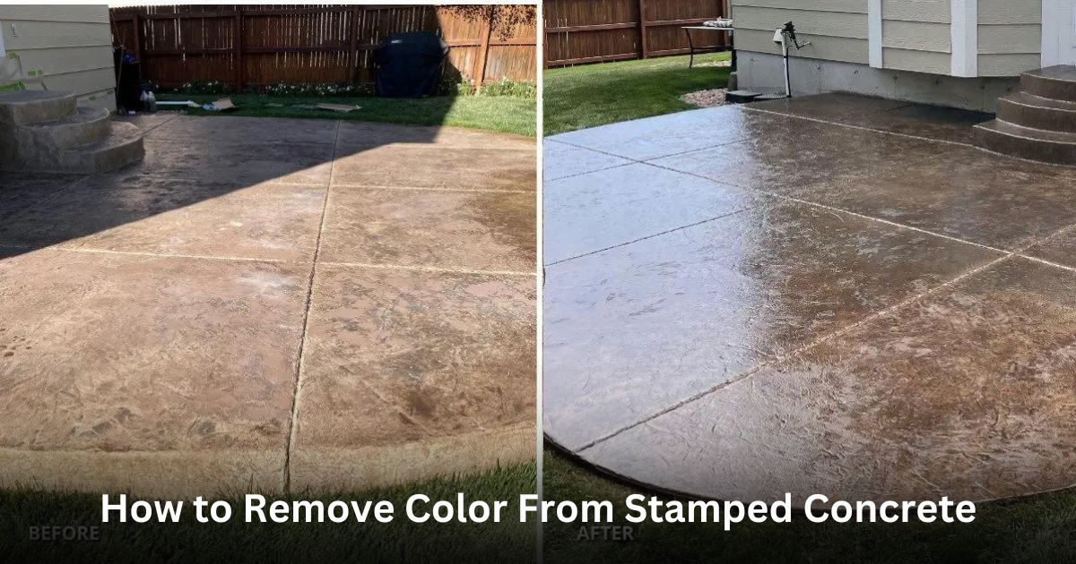 How to Remove Color From Stamped Concrete